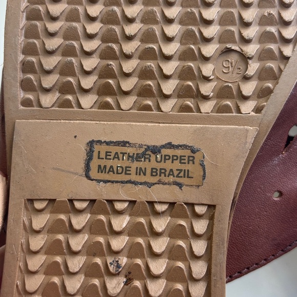 Elegant Brown genuine leather upper Slide Sandals - Picture 7 of 8